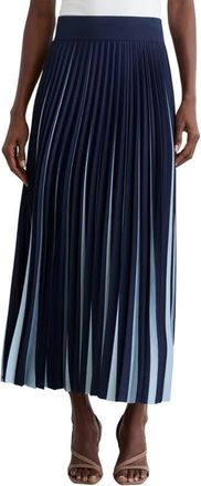 Reiss Serena Pleated Skirt in Navy/Pale Blue at Nordstrom, Size 8 Us