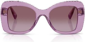 Swarovski 51mm Butterfly Sunglasses in Transparent Amethyst /Violet at Nordstrom