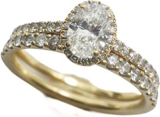 Bespoke 18k Yellow Gold 0.50ct SI2 Diamond Engagement Ring & Half Eternity Diamond Band