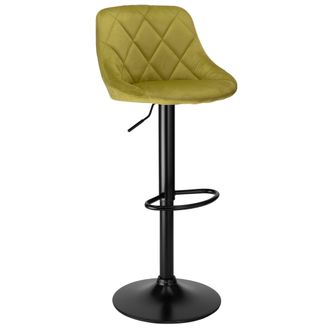 OEM Taburete De Bar Cydro De Terciopelo Negro Oliva