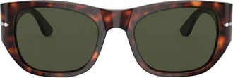 Persol tortoiseshell-effect wayfarer sunglasses - unisex - Acetate - 51 - Green
