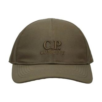 C.P. Company Caps, male, Green, Size: L Hat with logo