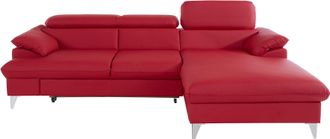 Cotta Ecksofa »Caluso L-Form« mit Kopfteilverstellung, wahlweise mit Bettfunktion & Bettkasten