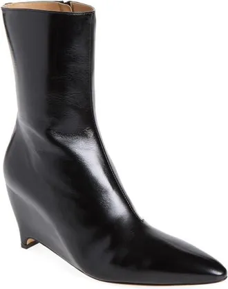Maison Margiela Heel Less Pointed Toe Wedge Ankle Boot in Black at Nordstrom, Size 37.5