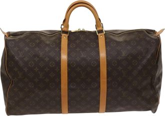 Louis Vuitton Keepall 60 Brown Canvas Travel Bag (Pre-Owned)