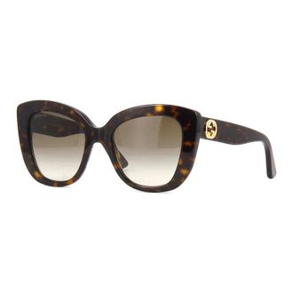 Gucci GG0327S002 Tortoiseshell Cat-Eye Sunglasses - Brown