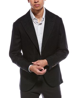 Brunello Cucinelli Linen & Wool-Blend Blazer