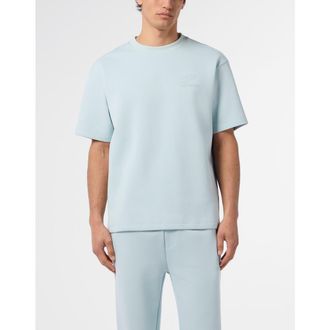Plein Sport Pique Round Neck T-Shirt Icon Men in Lightblue at Nordstrom, Size Xxx-Large Eu