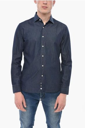 Alessandro Gherardi Lightweight Denim Shirt with Spread Collar size 41