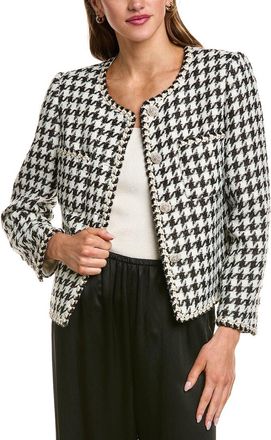 Beulah Knit Houndstooth Wool-Blend Jacket