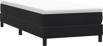 vidaXL Cama Box Spring Sin Colch&oacute;n Negro Terciopelo 100x220 Cm Vidaxl