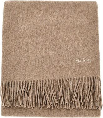 Max Mara Logo embroidery cashmere scarf Woman One Size
