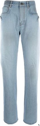 Balenciaga Straight Jeans, female, Blue, Size: W28 City Straight Pants