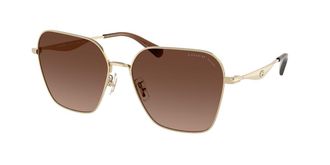 Coach HC7168 CW189 Polarized 9005T5 Womens Sunglasses Gold Size 58