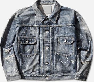 Junya Watanabe Men s New Manual Printed Denim Jacket Indigo