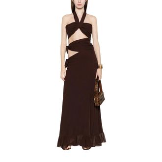 Raquel Diniz Gowns, female, Brown, Size: 2XS Dress