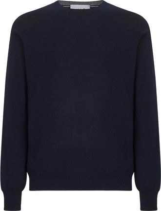 D4.0 Maglione girocollo a coste - Blu