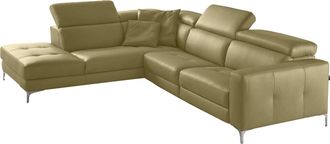 Egoitaliano Ecksofa »Matt, hoher Sitzkomfort und aufwendige Detailverarbeitung, L-Form« mit Ottomane, inkl. verstellbarer Kopfteile zum Relaxen