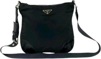 Prada Pre-owned Cross Body Bags, female, Black, Size: ONE SIZE Pre-owned Nylon prada-bags