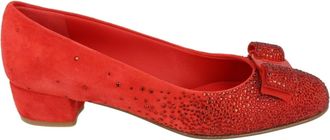 Ferragamo Vara Crystal-Embellished Pumps - Narrow Width