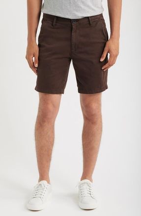 AG - Adriano Goldschmied Wanderer 8.5-Inch Stretch Cotton Chino Shorts in Sulfur Dark Bark at Nordstrom, Size 38