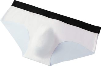 Generic Mens Ice Silk Underpants | Quick Dry Seamless Underwear | Bulge Pouch Briefs Underwear | Soft Breathable Hipster Boxer Briefs Comfortable Anti Chafing