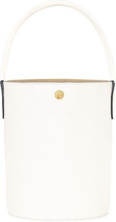 Longchamp &Eacute;pure Leather Bucket Bag in White at Nordstrom