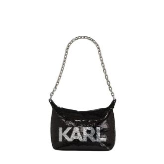 Karl Lagerfeld Tassen, Dames, Zwart, ONE Size, Pailletten, K/Evening Mini SHB