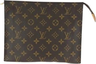 Louis Vuitton Pre-owned Clutches, male, Brown, Size: ONE SIZE Pre-owned Monogram Clutch Bag