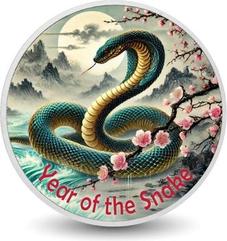 OEM Moneda De Plata De 1 Oz A&ntilde;o De La Serpiente - Elegancia Lunar