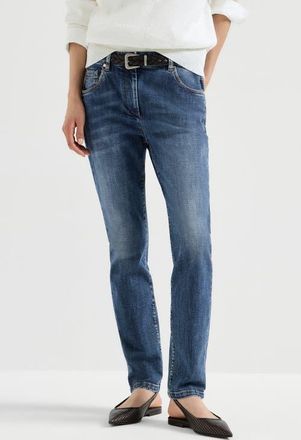 Brunello Cucinelli Slim trousers in Denim at Nordstrom, Size 42 It