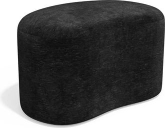 Sia Home Puf 60 cm terciopelo negro