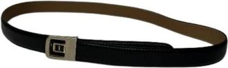 Saint Laurent Pre-owned Vintage Logo Buckle with Replacement Belt - Dames - Vintage Accessoires - Zwart - ONE Size - Leer - Vintage