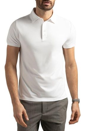 HyperNatural Dagger Supima Cotton Blend Slim Fit Polo in White at Nordstrom, Size X-Large