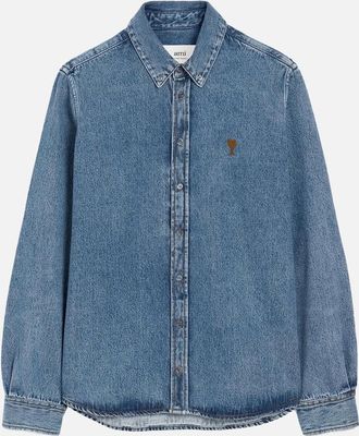Ami Mens ADC Denim Shirt Blue - Size: 42/Regular