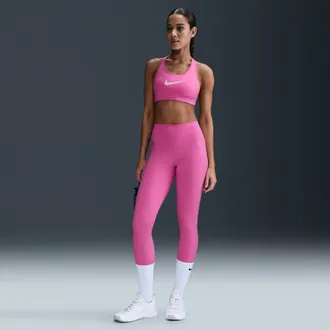 Nike Womens One High-Waisted 7/8 Leggings with Pockets in Pink | FN3241-675