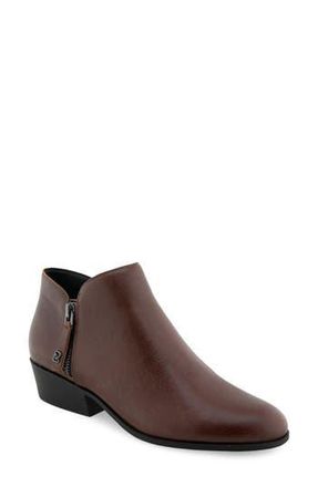 Aerosoles Collaroy Side Zip Bootie in 968 Mocha Brn Lthr at Nordstrom Rack, Size 8.5