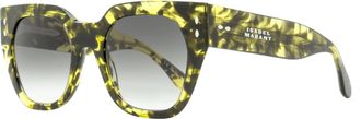 Isabel Marant Womens Square Cat-Eye Sunglasses IM0158S SCL9O Yellow Havana 53mm
