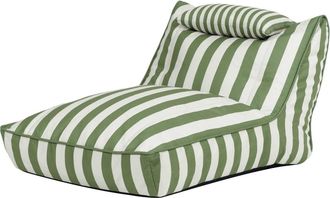 Icon Brand Puf sof&aacute; de exterior en tejido a rayas, verde oliva