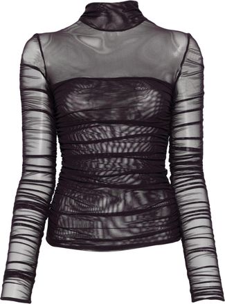 Federica Tosi Purple Mesh High Neck