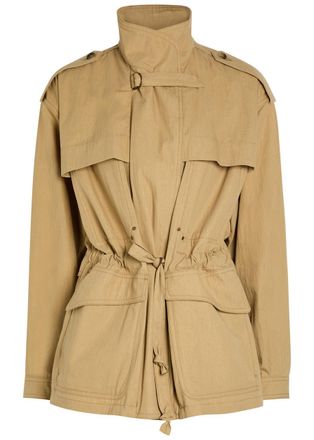 Isabel Marant Adelys Cotton-blend Gabardine Trench Jacket - Khaki - 40 (UK12 / M)