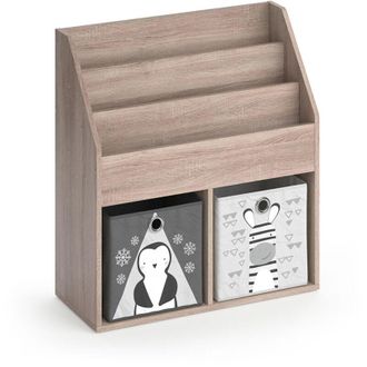 Vicco Libreria bambini Luigi, Sonoma, 72 x 79 cm con 2 scatole pieghevoli opt.2 Vicco