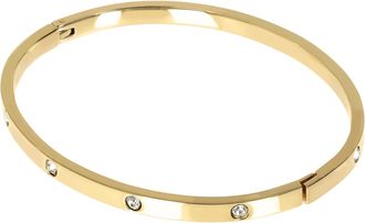 Autentica Crystal Accent Hinged Bangle