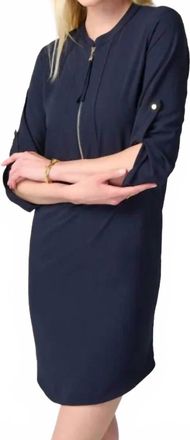 Joseph Ribkoff Straight Mini Dress In Midnight Blue