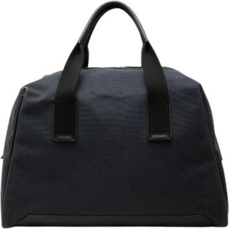 Herm&egrave;s Vintage, unisex, Blauw, ONE Size, Leer, Pre-owned Weekend Bag