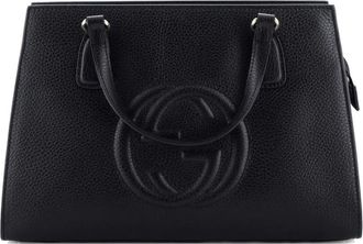 Gucci Soho Convertible Top Handle Leather Medium satchel - Zwart