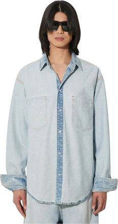 VETEMENTS Denim Shirts - Heren - Spijkeroverhemden - Blauw - M - Denim - Overhemden