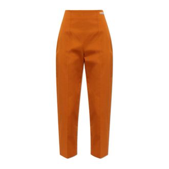 Marni Cropped Trousers, female, Orange, Size: 2XS Straight Leg Trousers