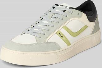 Boss Orange by Hugo Boss BOSS Orange Low Top Sneaker mit Label-Pr&auml;gung Modell RHYS_TENN_PUMI in Hellgrau, Gr&ouml;&szlig;e 40