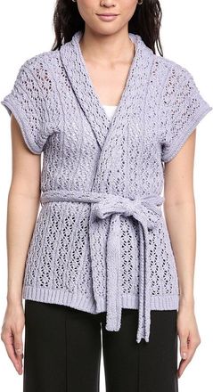 St. John Wrap Belted Cardigan